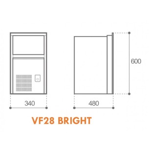 Jääpalakone VF28 BRIGHT Vitrifrigo
