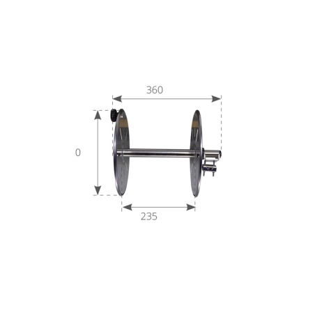 Rustfritt ståltrådrulle - med justerbar clutch