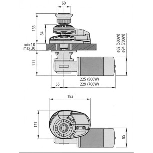 Lofrans X1 500W 6mm 12V Windlass with Bell 2