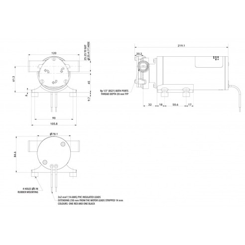 Jabsco 23610-3103 - Maxi Puppy 3000 24V pilssipumppu