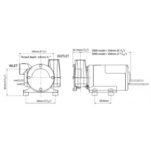 Jabsco 23920-2523 - Puppy 2000 Utility Self-Priming Pump - 38 L/m. - 24V 2
