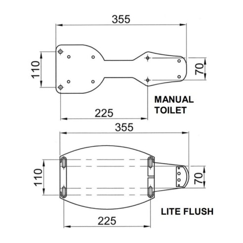 Jabsco 58500-0012 - Electric Toilet Lite Flush Foot Switch 12V