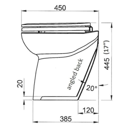 Jabsco 58220-3012 - Deluxe Electric Toilet with Flared Seat - Salt Water - 12V
