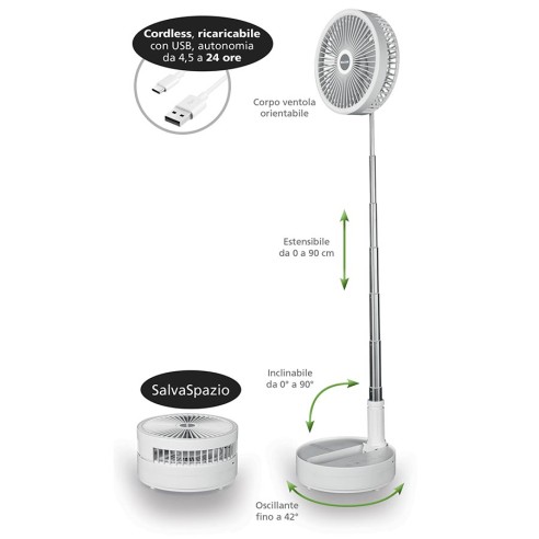 Uppladdningsbar sladdlös rymdfläkt...