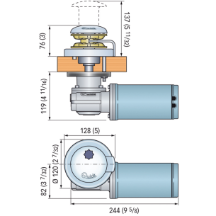 RIDER 3500 W ⌀ 6 mm windlass. 12V - Quick 2
