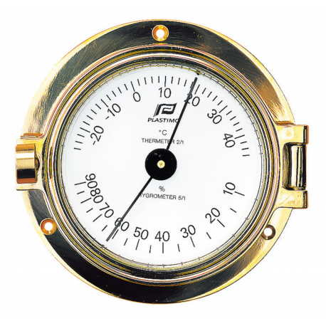 Thermo-hygrometer in polished brass Ø mm.120 - Plastimo