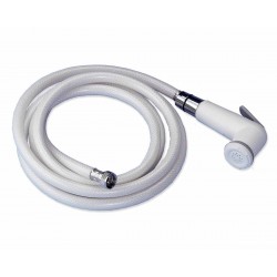 Vitt ABS-duschmunstycke med slang