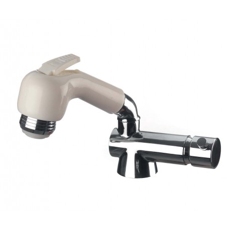 Single lever mixer with lever hand shower and hose