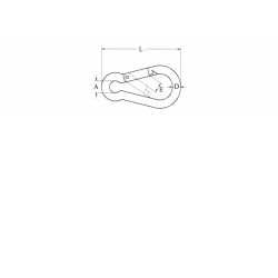 316 rostfritt stålsnäppkrok med svansstjärtförslutning 2